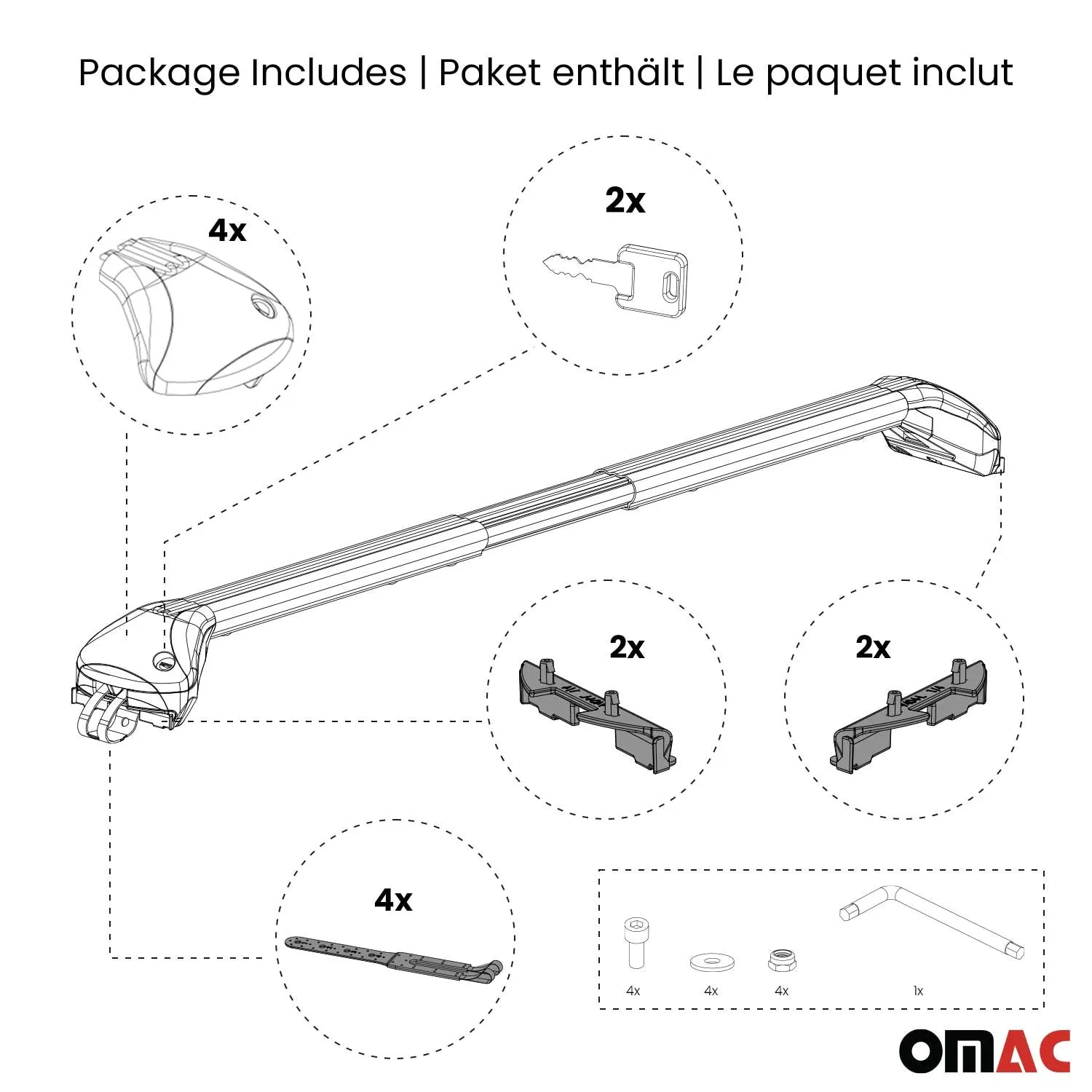 1991-1995 Toyota 4Runner Roof Rack Cross Bars Silver