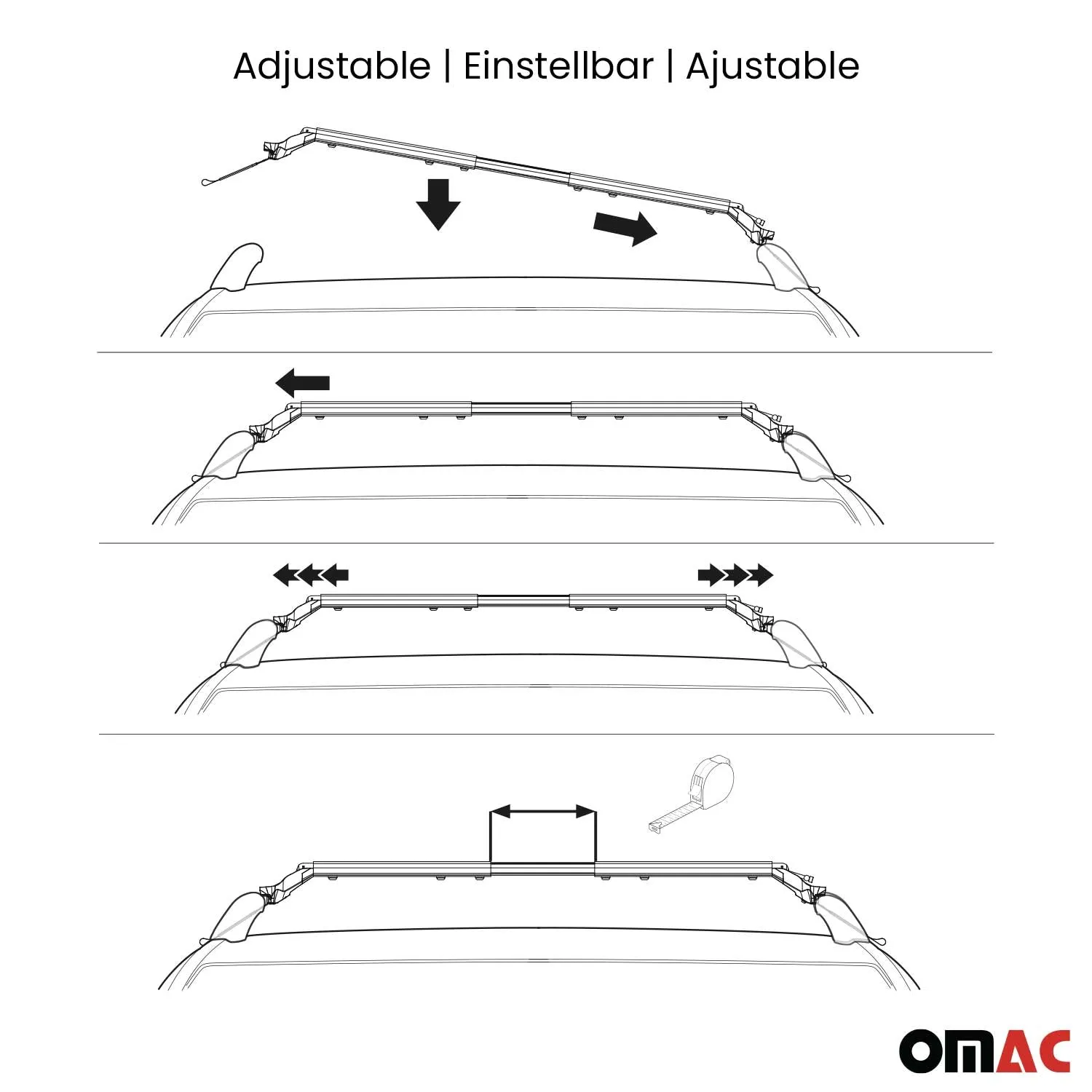 1995-2005 Audi A6 Avant Roof Rack Cross Bars Silver