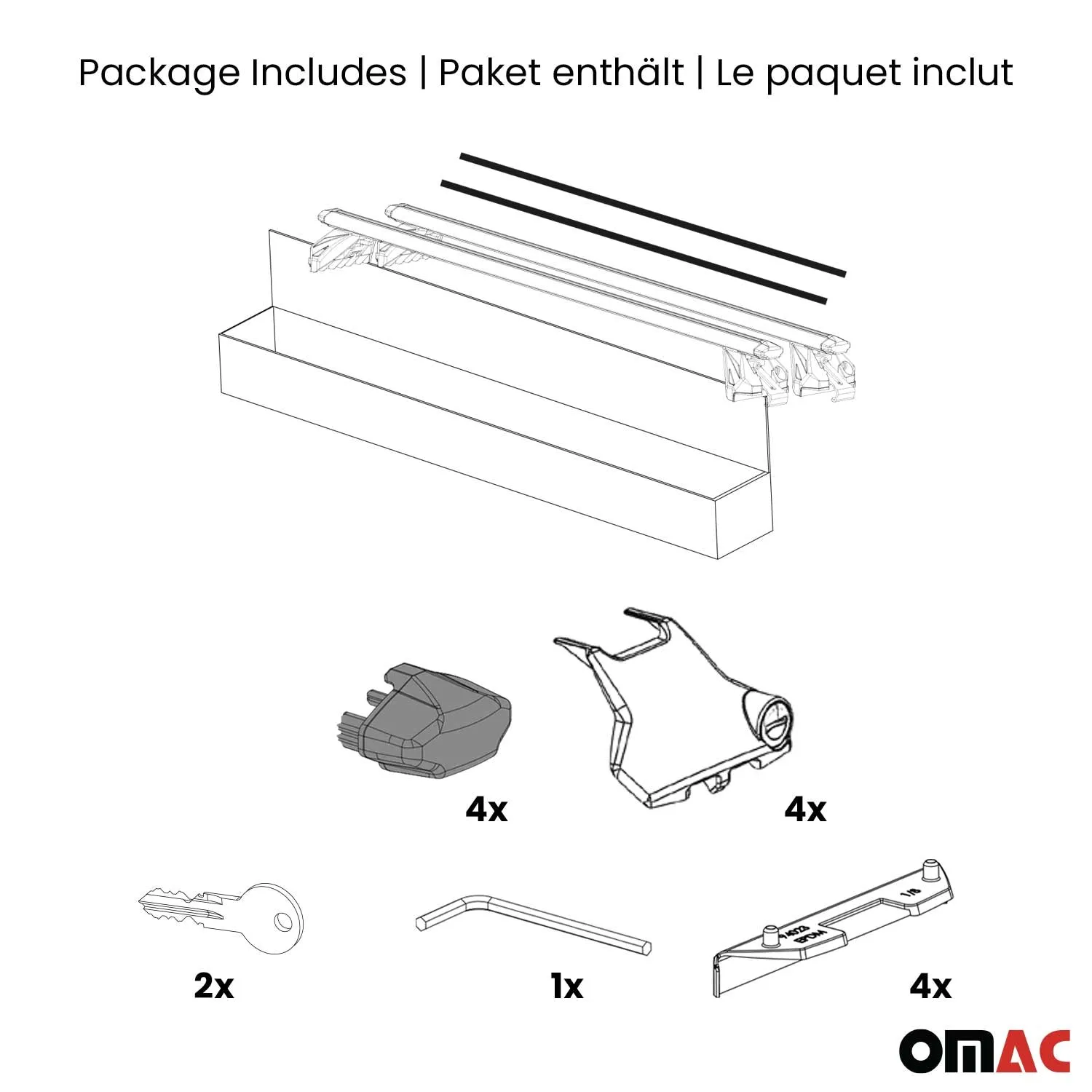 1998-2003 Subaru Forester Roof Rack Cross Bars Black