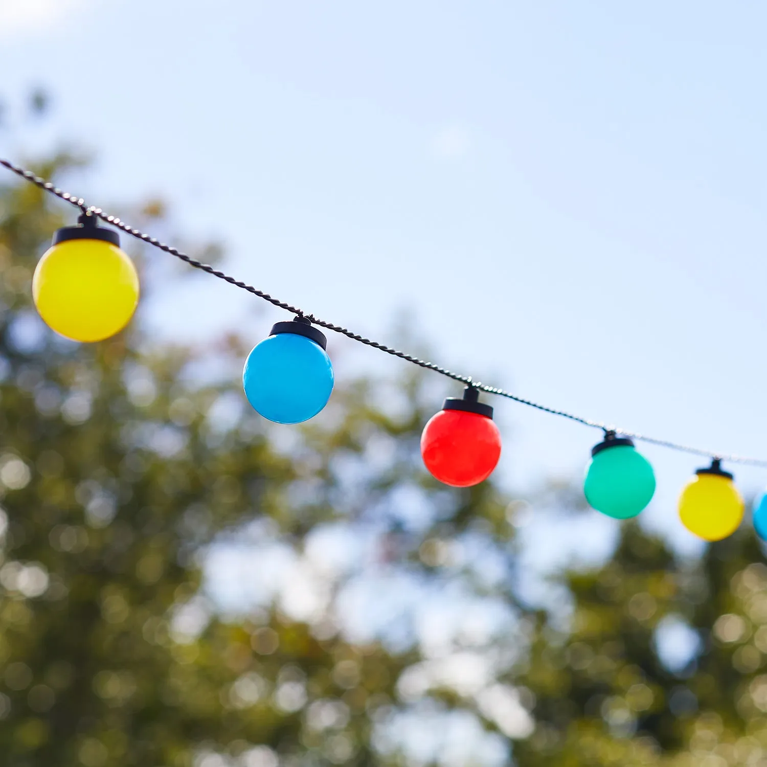 30 Multi Coloured Plug In Festival Festoon Lights