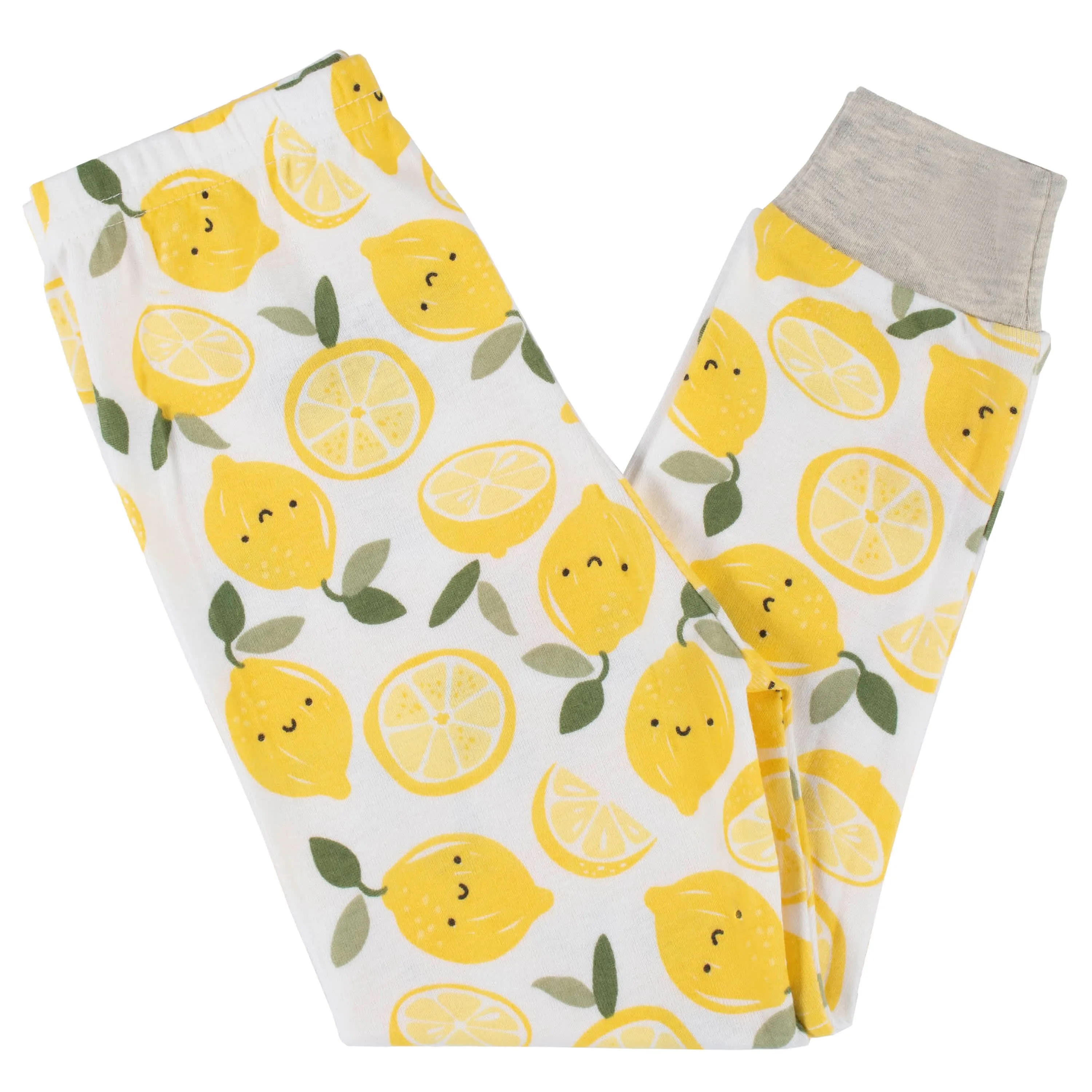 4-Piece Infant & Toddler Girls Lemon Squeeze Snug Fit Cotton Pajamas