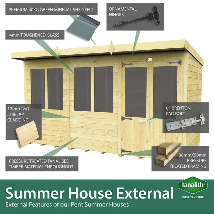 4ft x 20ft Pent Summer House