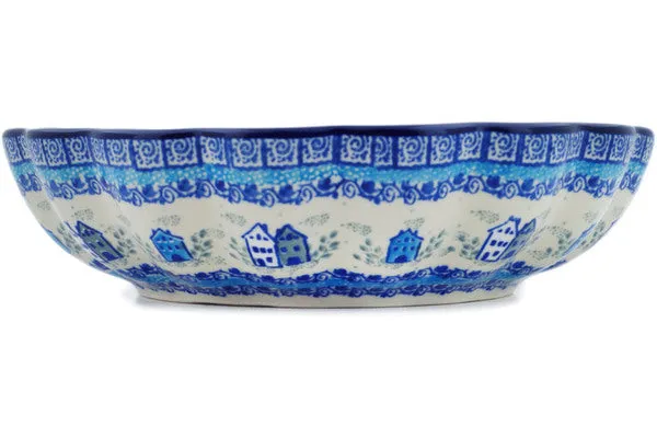 9" Fluted Bowl - Arctic Village