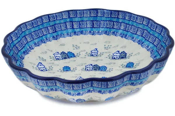 9" Fluted Bowl - Arctic Village