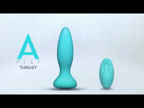 A Play Rechargeable Silicone Adventurous Anal Plug w/Remote - Teal