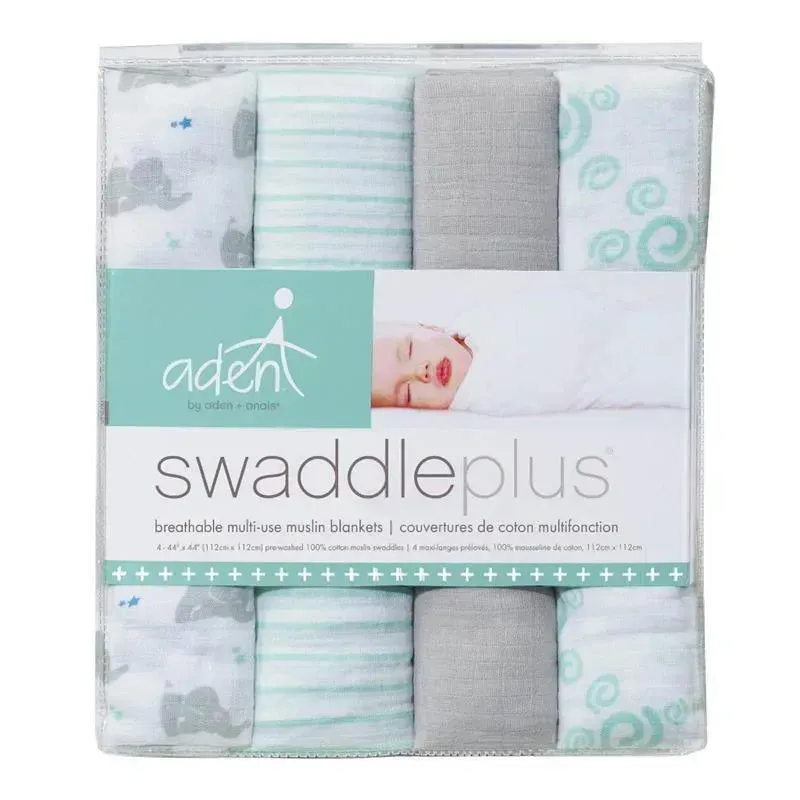 Aden   Anais - 4Pk Cotton Muslin Swaddle, Baby Star