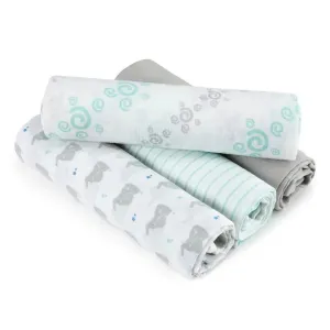 Aden   Anais - 4Pk Cotton Muslin Swaddle, Baby Star