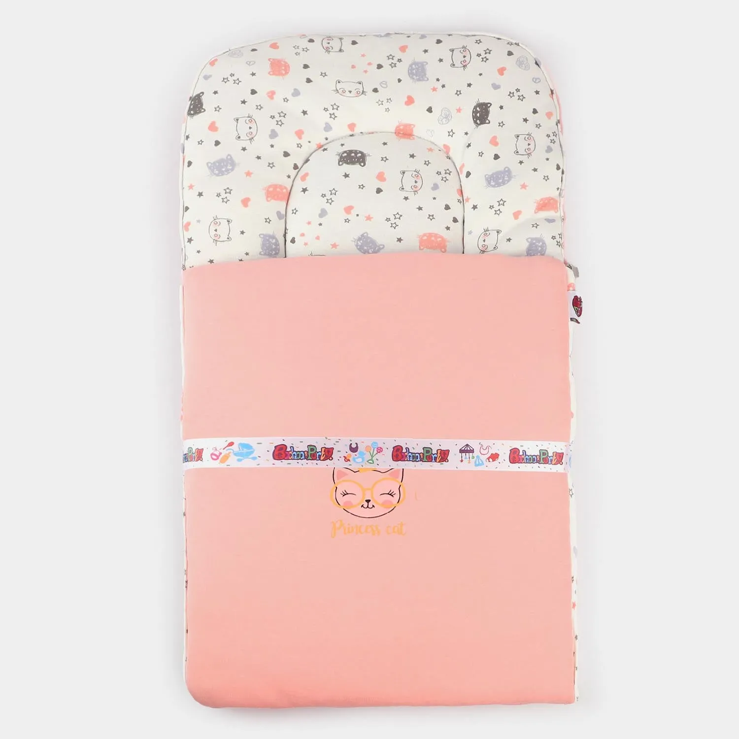 Baby Carry Nest Printed - Peach