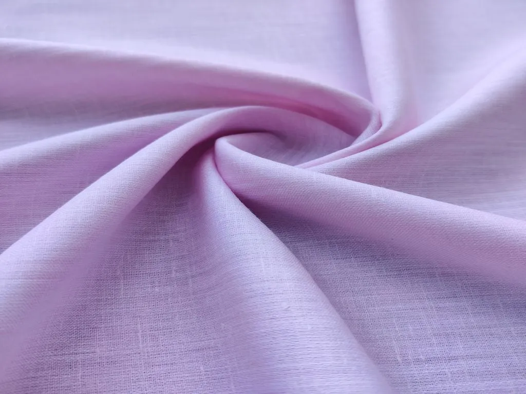 Baby Pink Plain Premium Linen Fabric