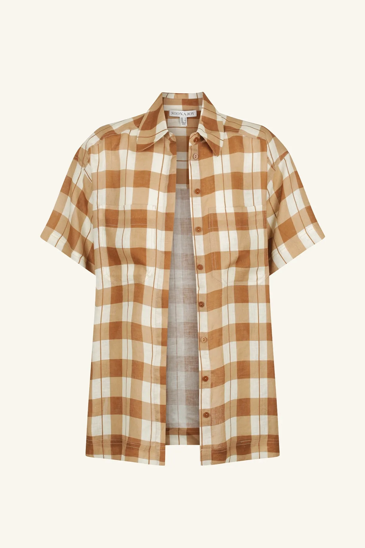 BELLINI LINEN SHORT SLEEVE RELAXED SHIRT