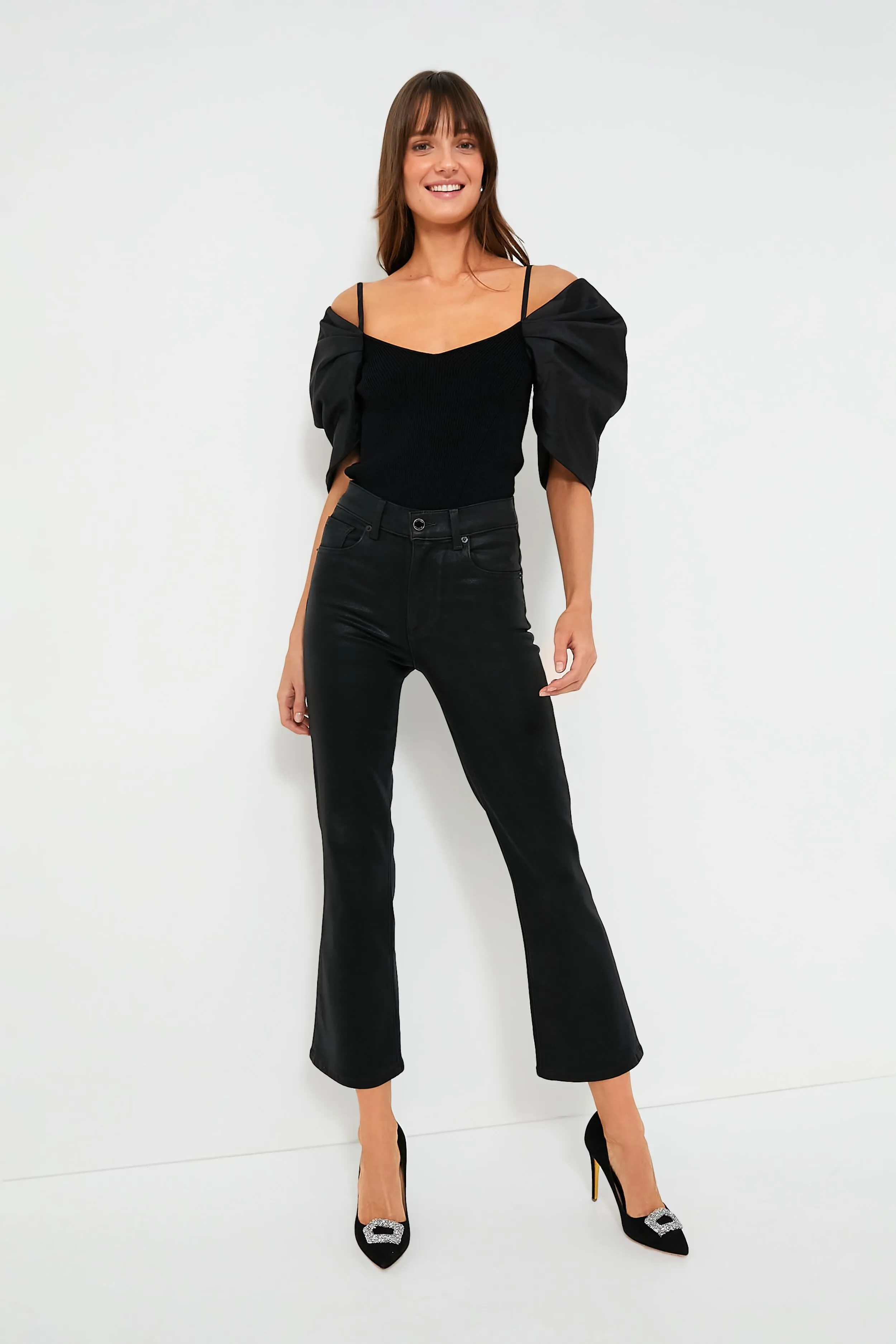 Black Casette Off the Shoulder Bustier Top