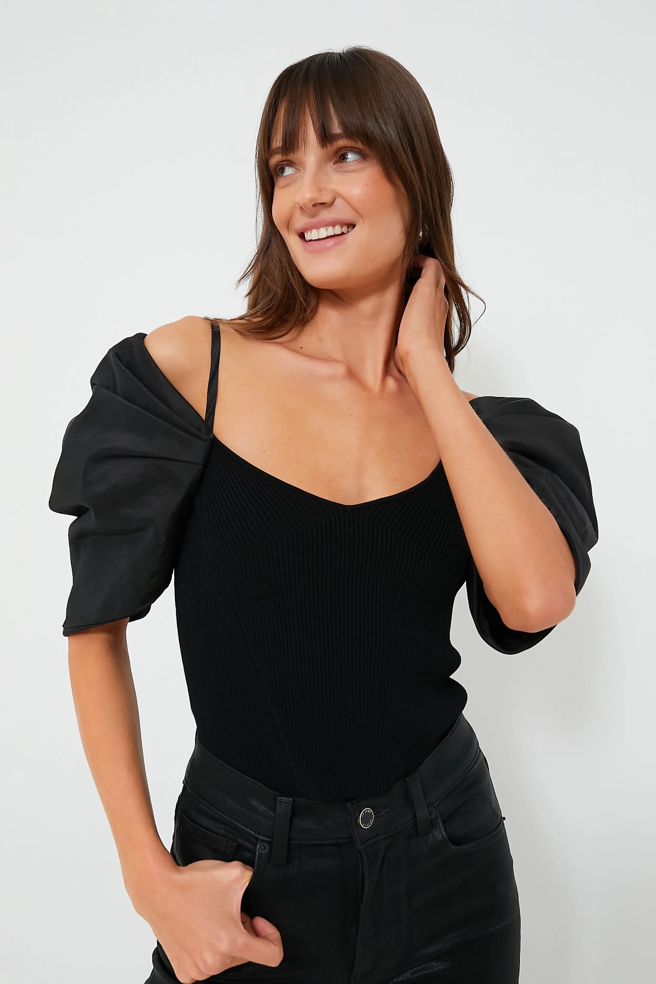 Black Casette Off the Shoulder Bustier Top