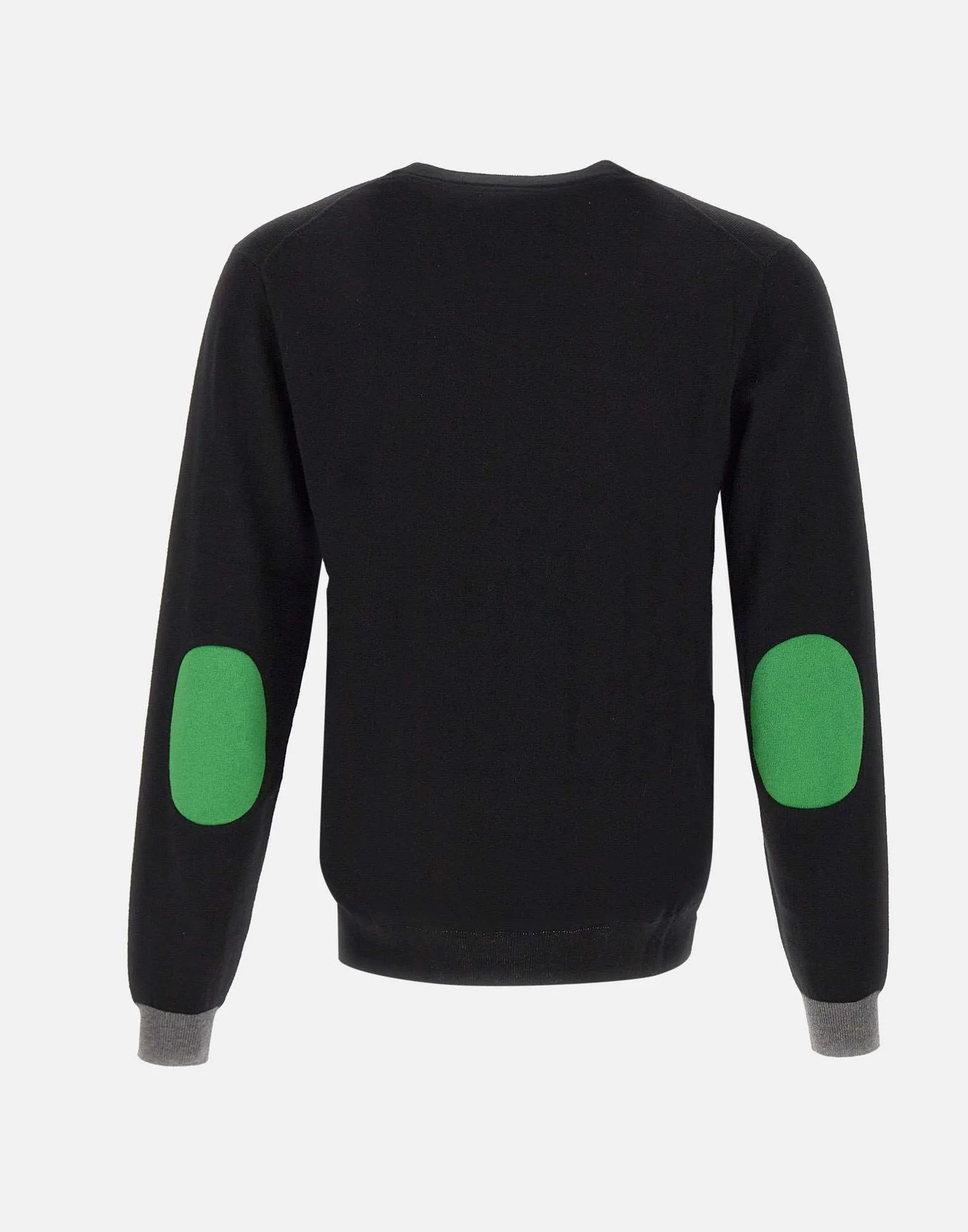 Black Cotton and Wool Sweater for Men