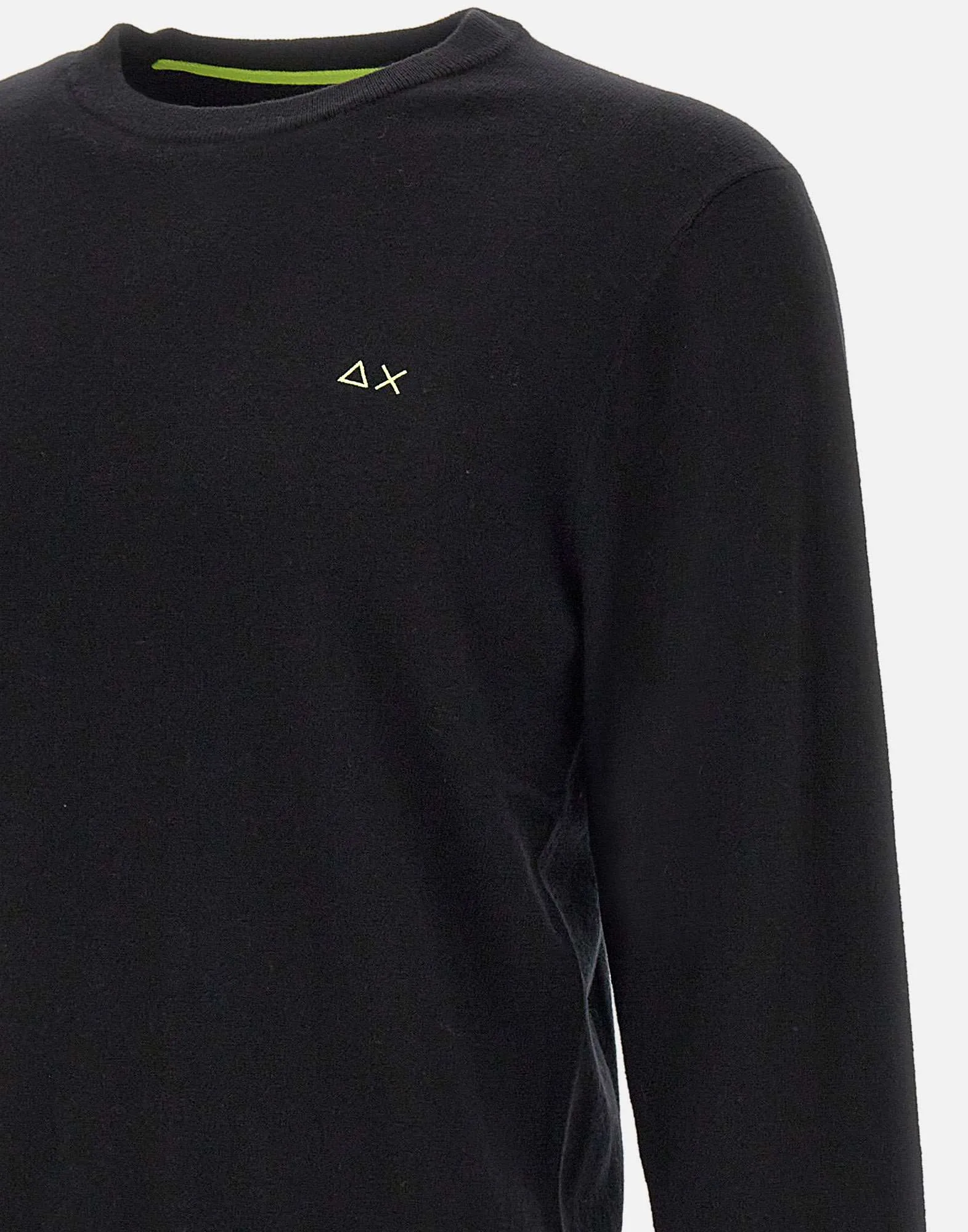 Black Cotton and Wool Sweater for Men