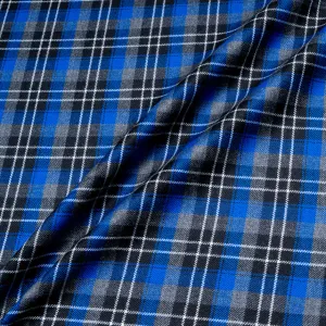 Blue & Grey Pure Wool Tartan