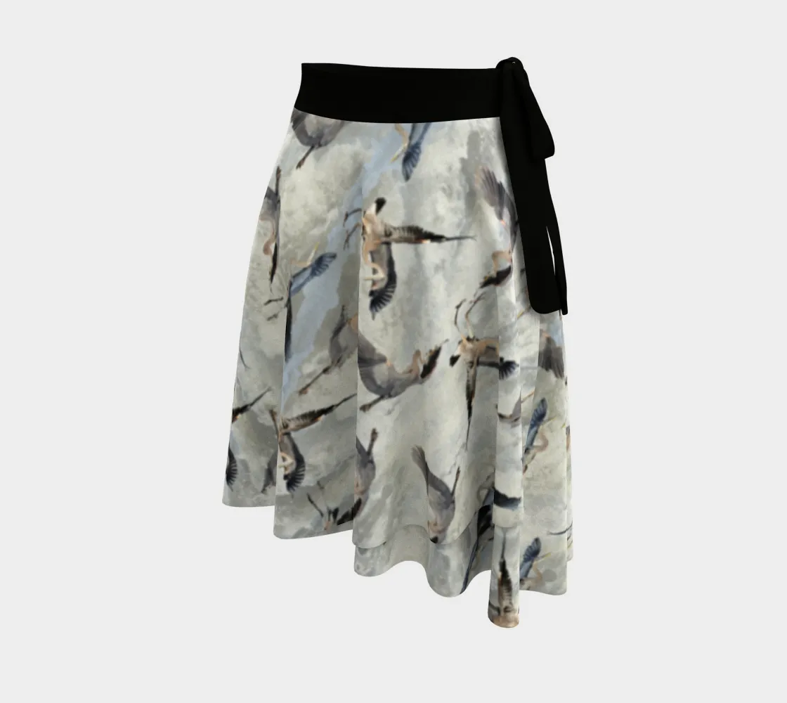 Blue Heron Fight Wrap Skirt