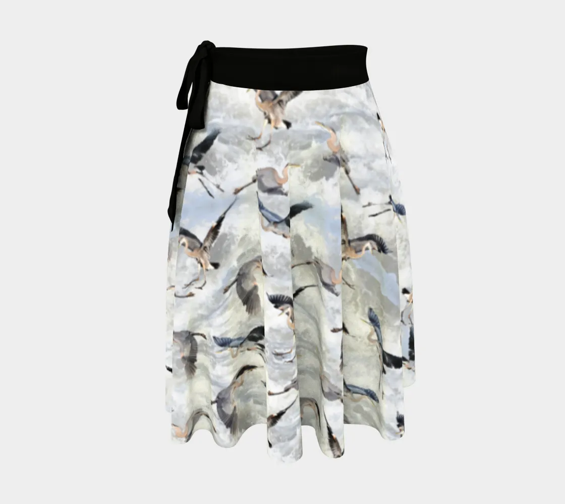 Blue Heron Fight Wrap Skirt