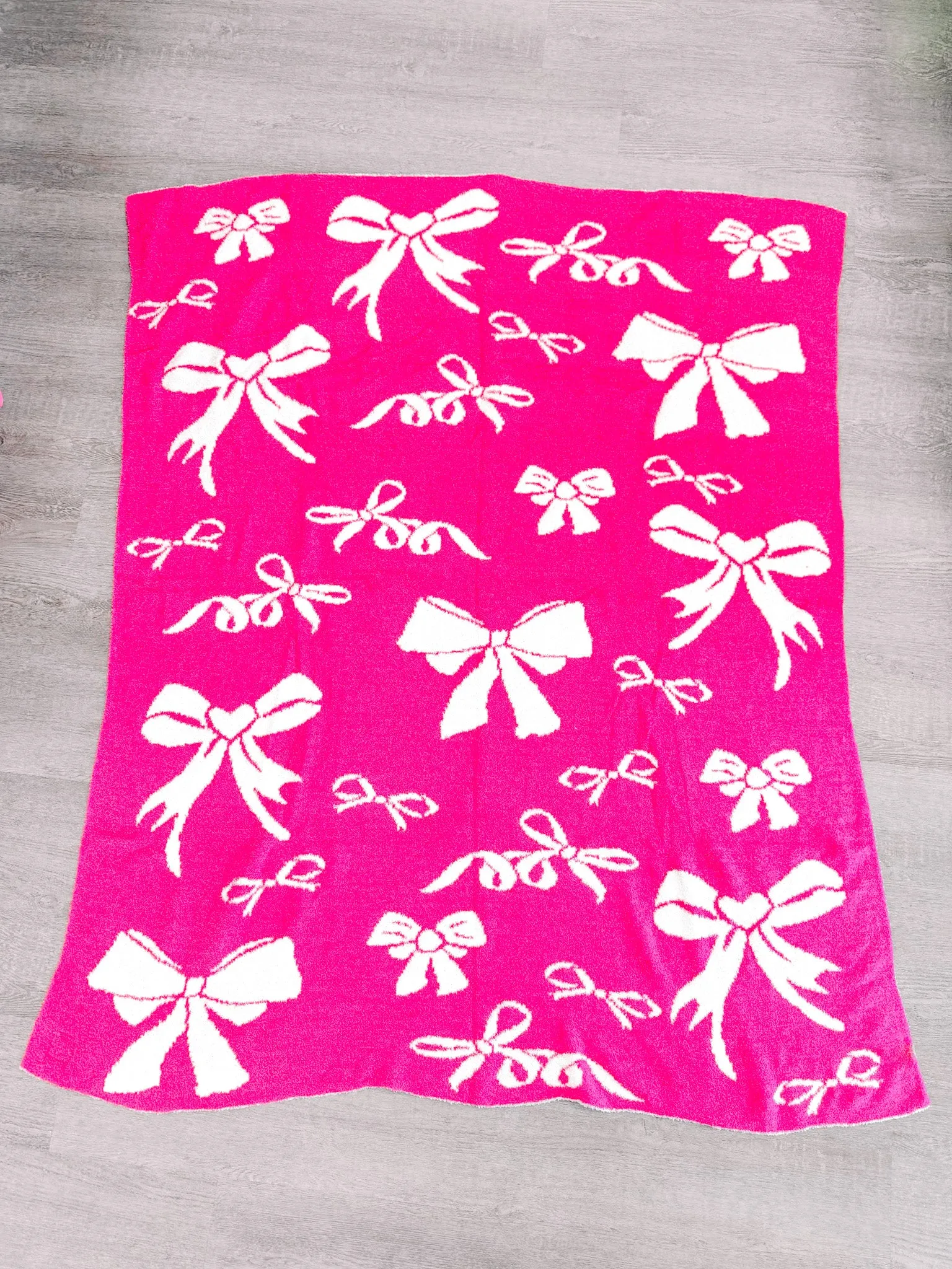 Bow Blanket | Hot Pink