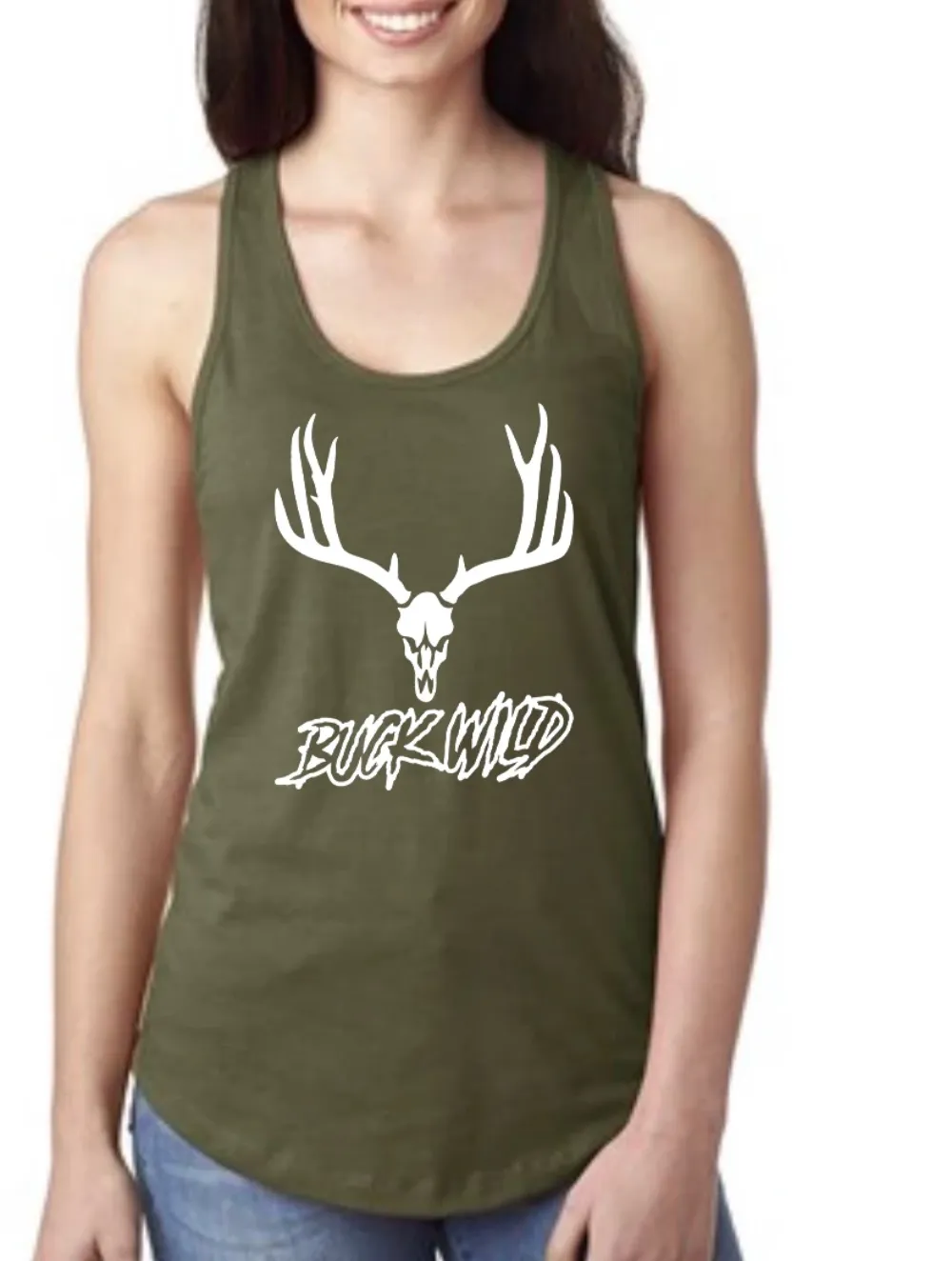 Buckwild Racer Back Tank Top (assorted colors)