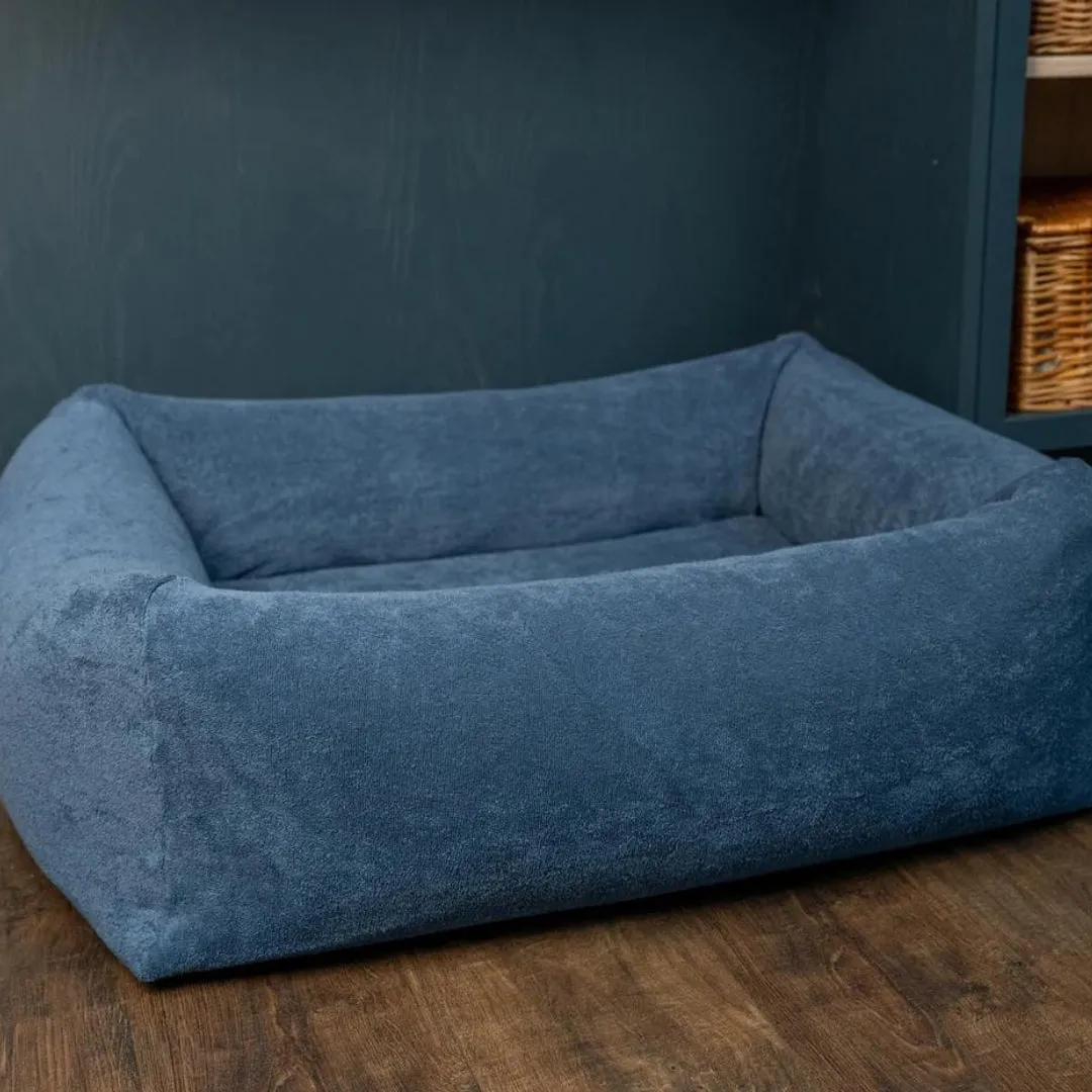 Burnham Bolster Dog Bed - Stone