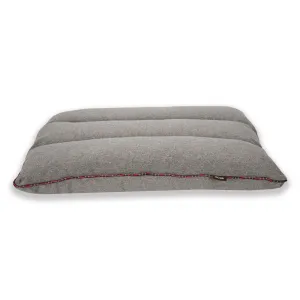 Cloud Bed - Grey Flannel with Red Royal Stewart Tartan Holiday Trim