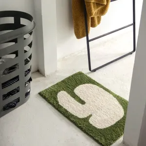 Color Block Contrast Shapes Bath Mat