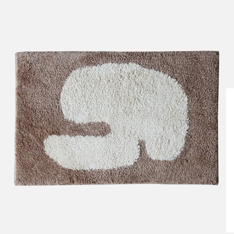 Color Block Contrast Shapes Bath Mat