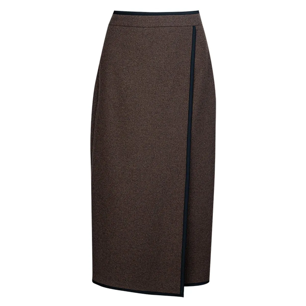 Comfortable Chocolate Brown Pencil Skirt