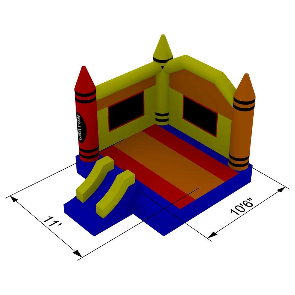 Commercial Crayon Castle Bounce House by Inflatable HQ