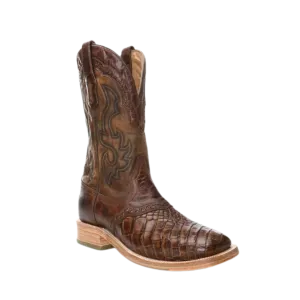 Corral Men's Alligator Overlay Distressed Brown Boots