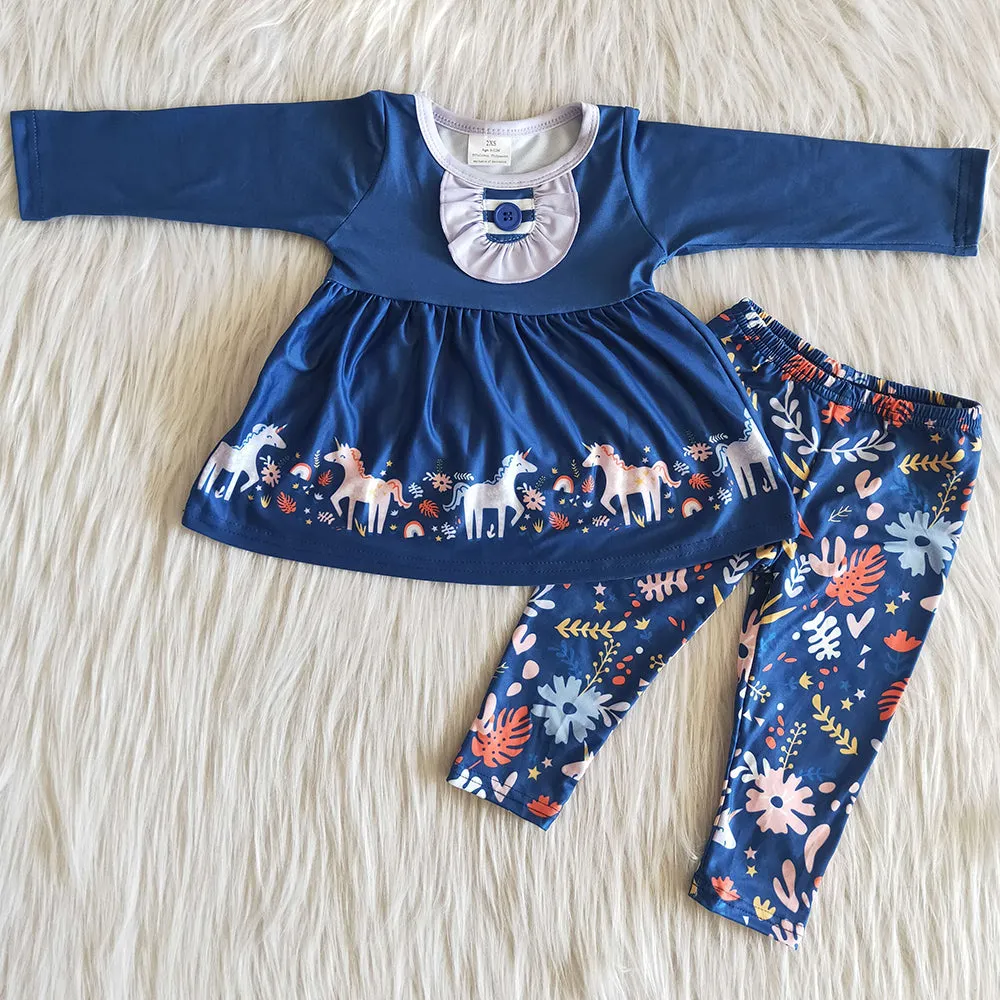 Cute Baby Girls Clothes Boutique Girls Fall Spring Clothing Outfits Wholesale Children Clothing 6 B0-16