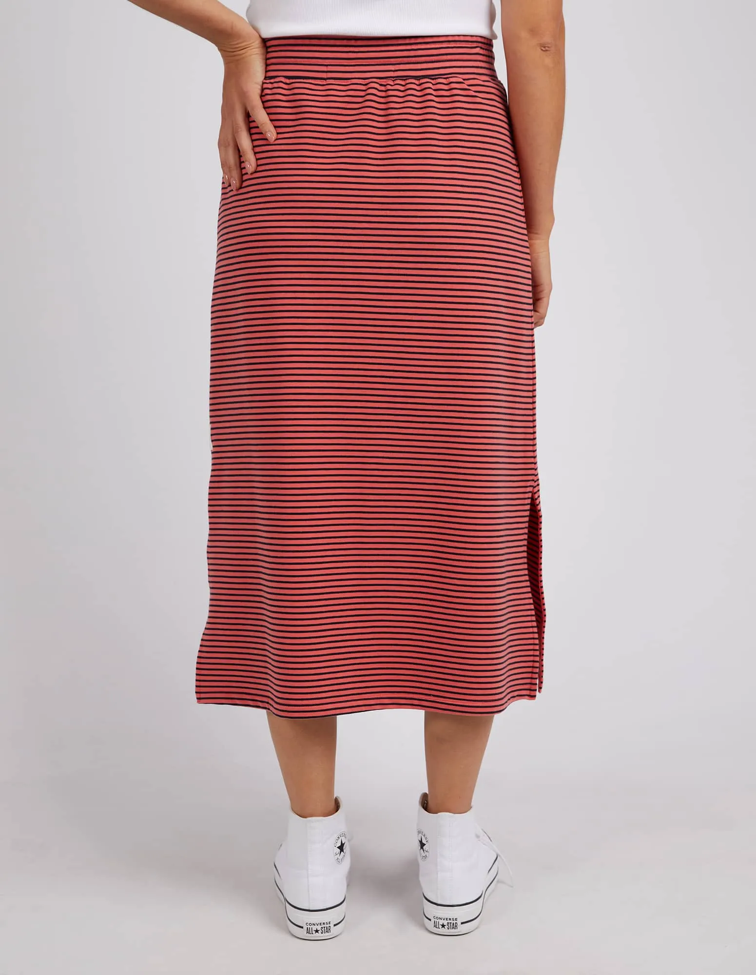 Elm Travel Skirt- Watermelon Stripe