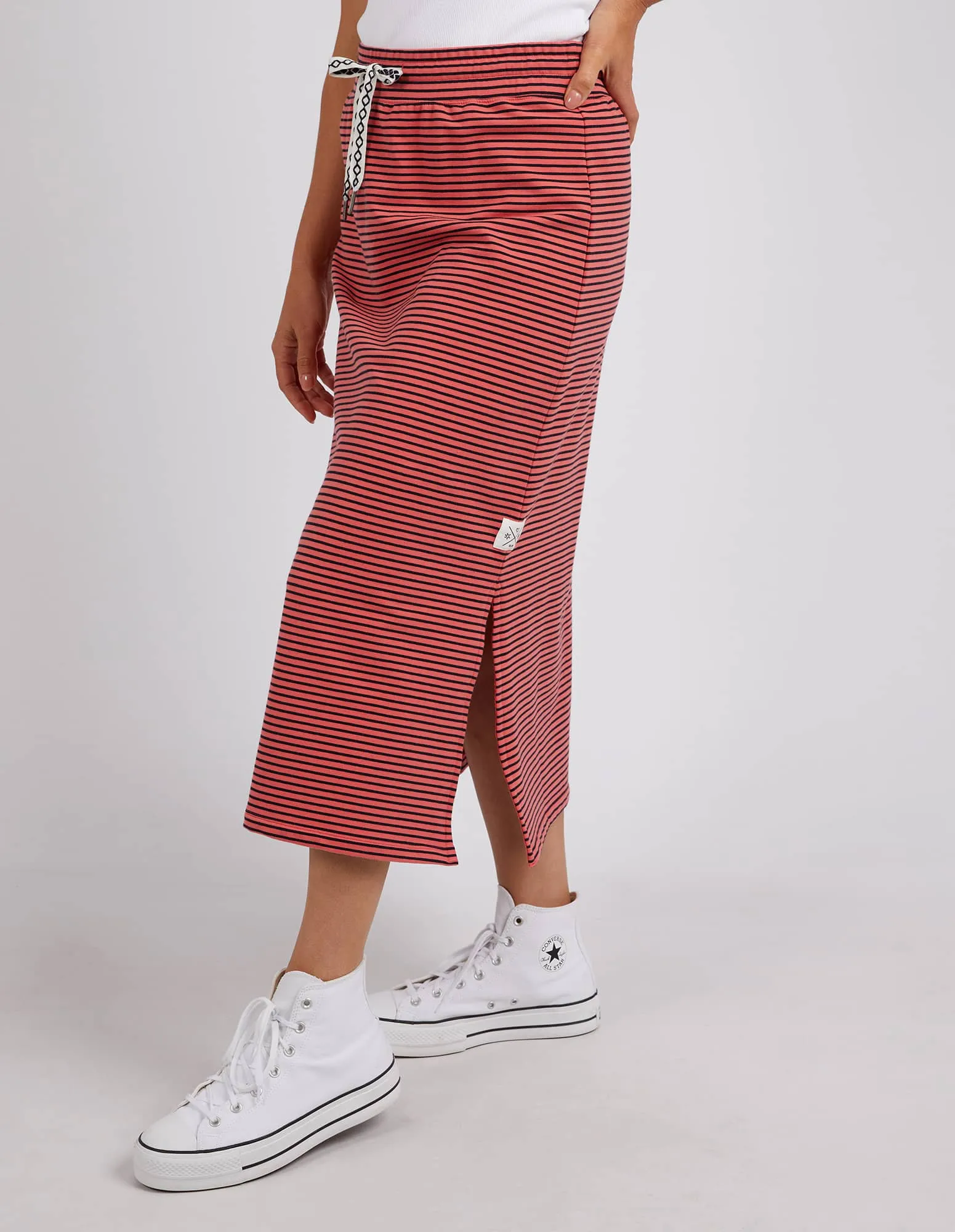 Elm Travel Skirt- Watermelon Stripe