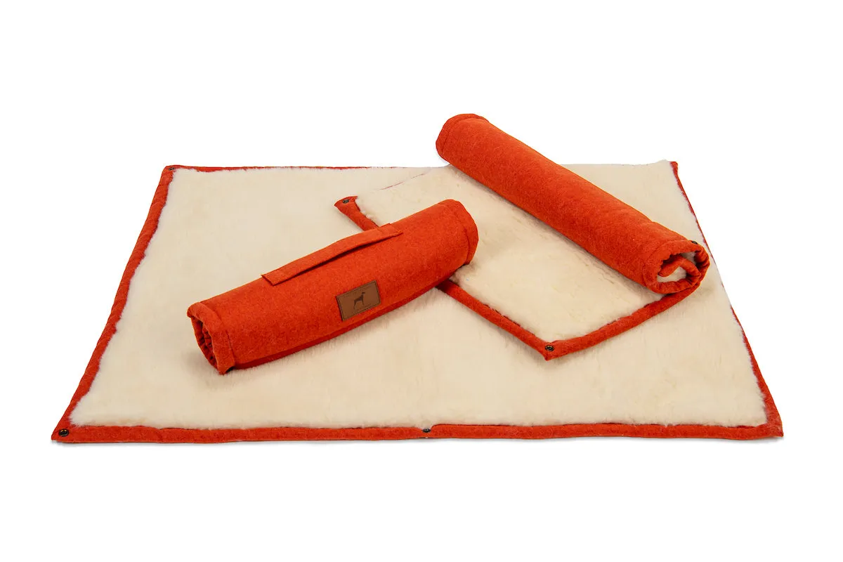 Fire Orange Bespoke Dog Roll Mat