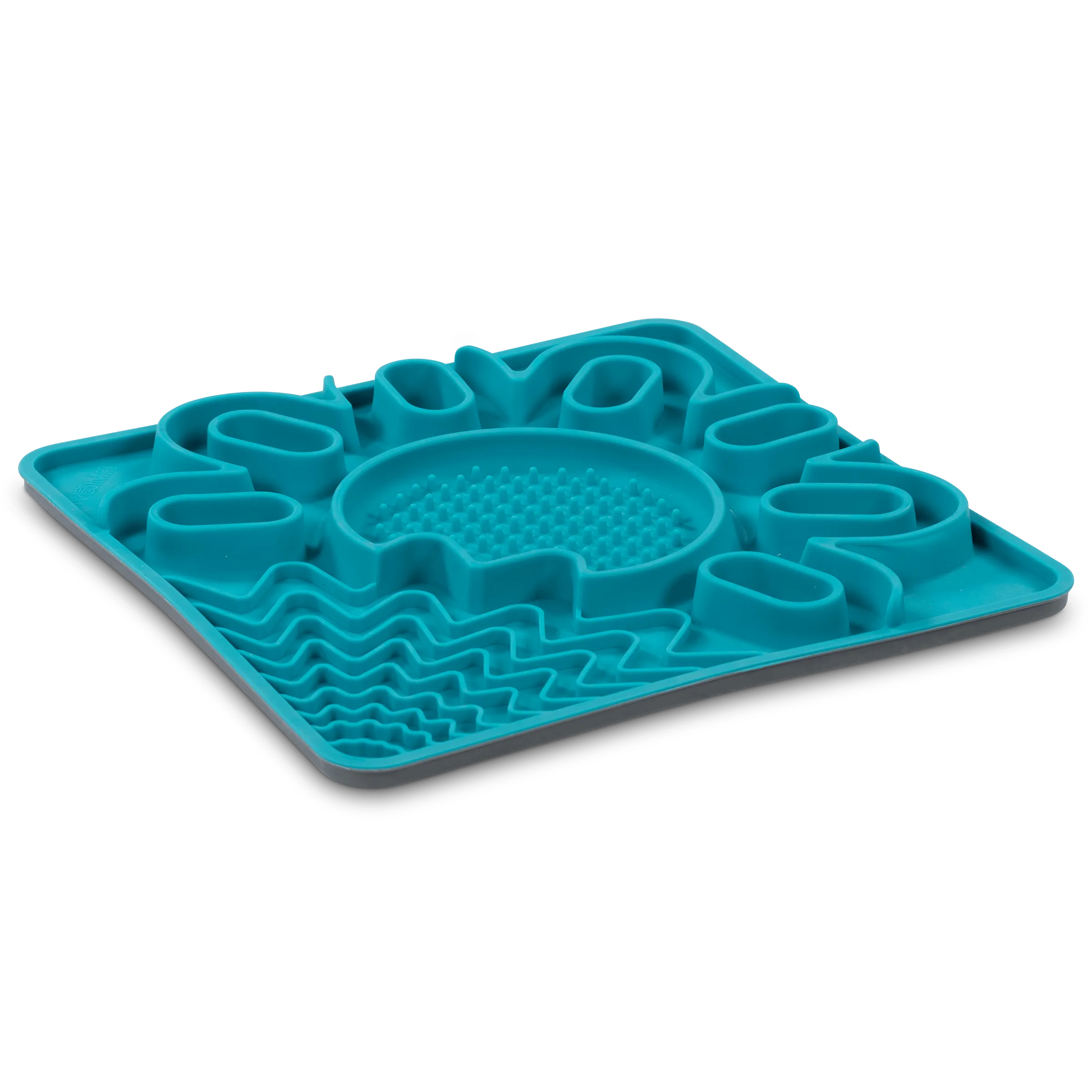 Framed "Spill Resistant" Silicone Multi Surface Lick Mat,  9.5" x 9.5"