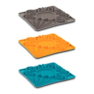 Framed "Spill Resistant" Silicone Multi Surface Lick Mat,  9.5" x 9.5"