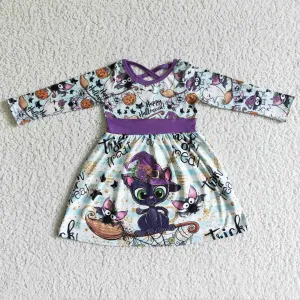 Girls Long Sleeve Dress Happy Halloween Clothing GLD0036