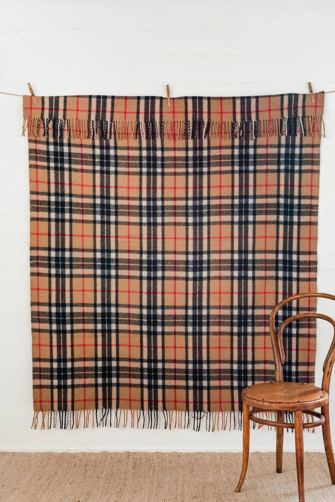 Heritage Collection | Recycled Wool Tartan Blankets | Camel