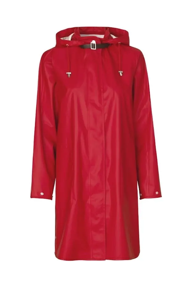 Ilse Jacobsen T Deep Red Raincoat RAIN 71 303