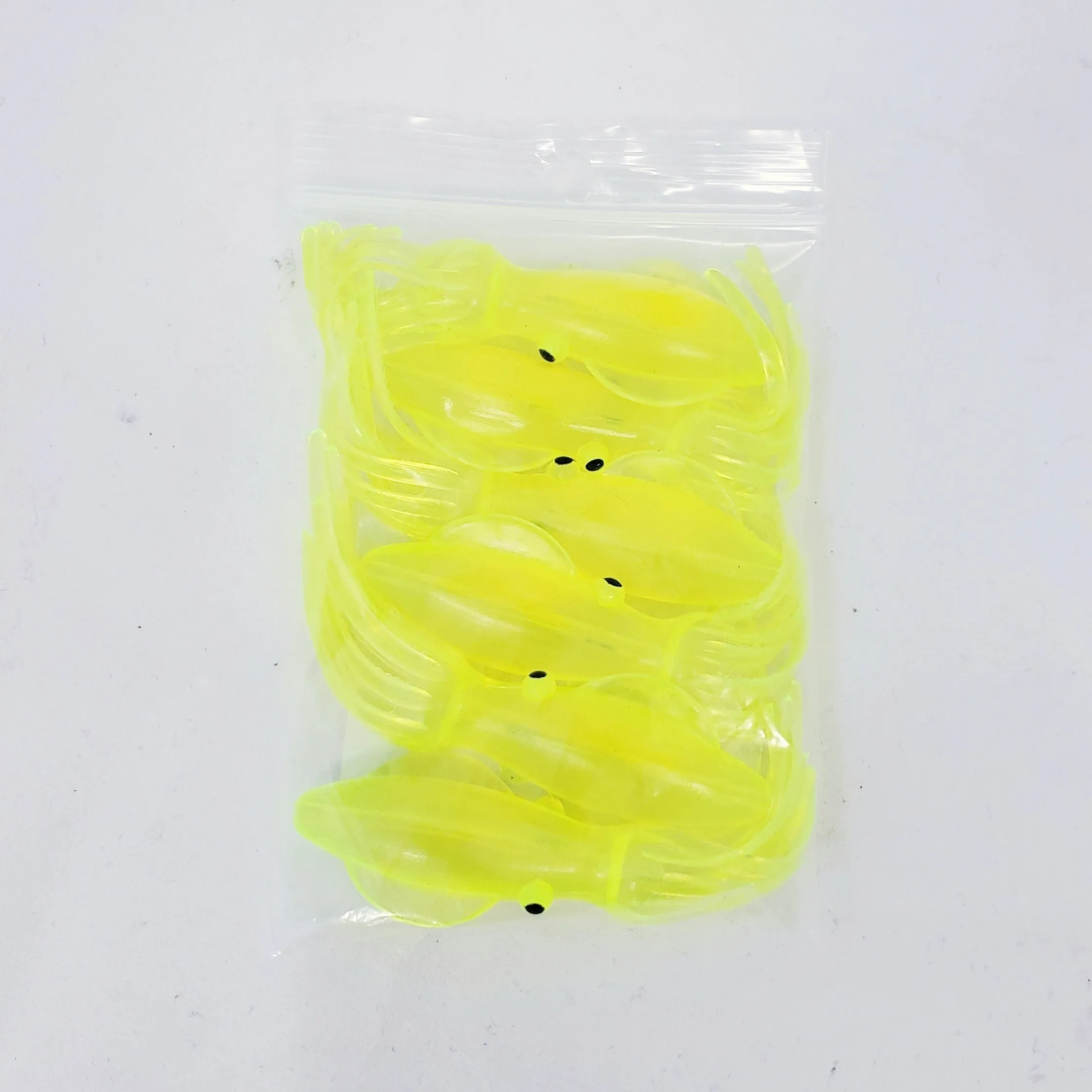 J&B Tackle Mini-Squid 3"Soft Plastic Fishing baits 6 pack