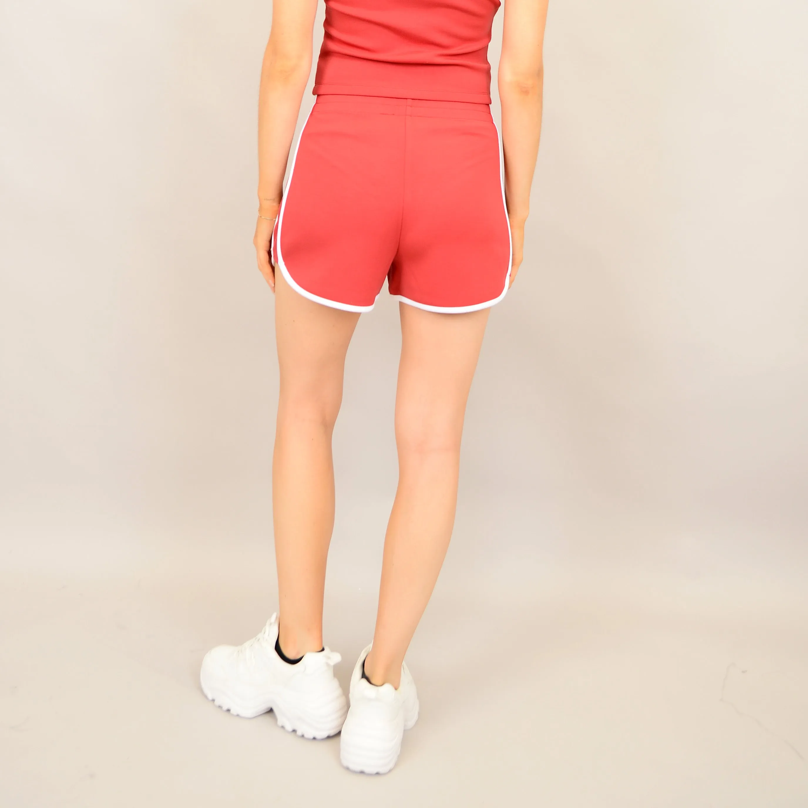 JORDI SOFT KNIT SHORT - CRIMSON WHITE