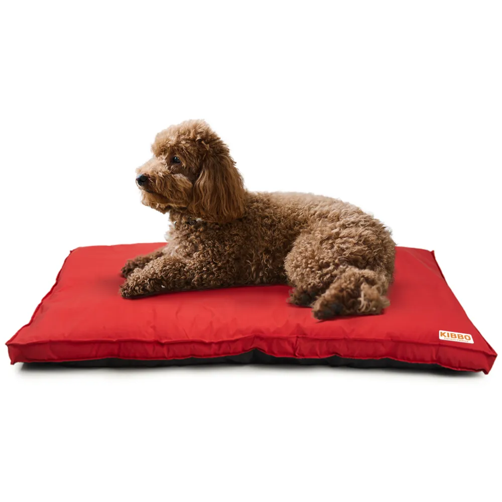 Kibbo Waterproof Flat Bed for Dogs and Cats (Red)