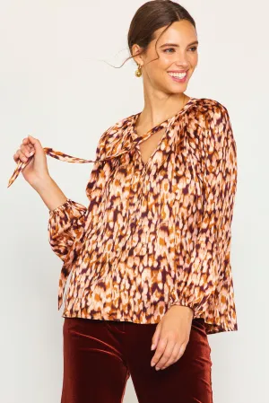 Leopard Print Longsleeve Blouse