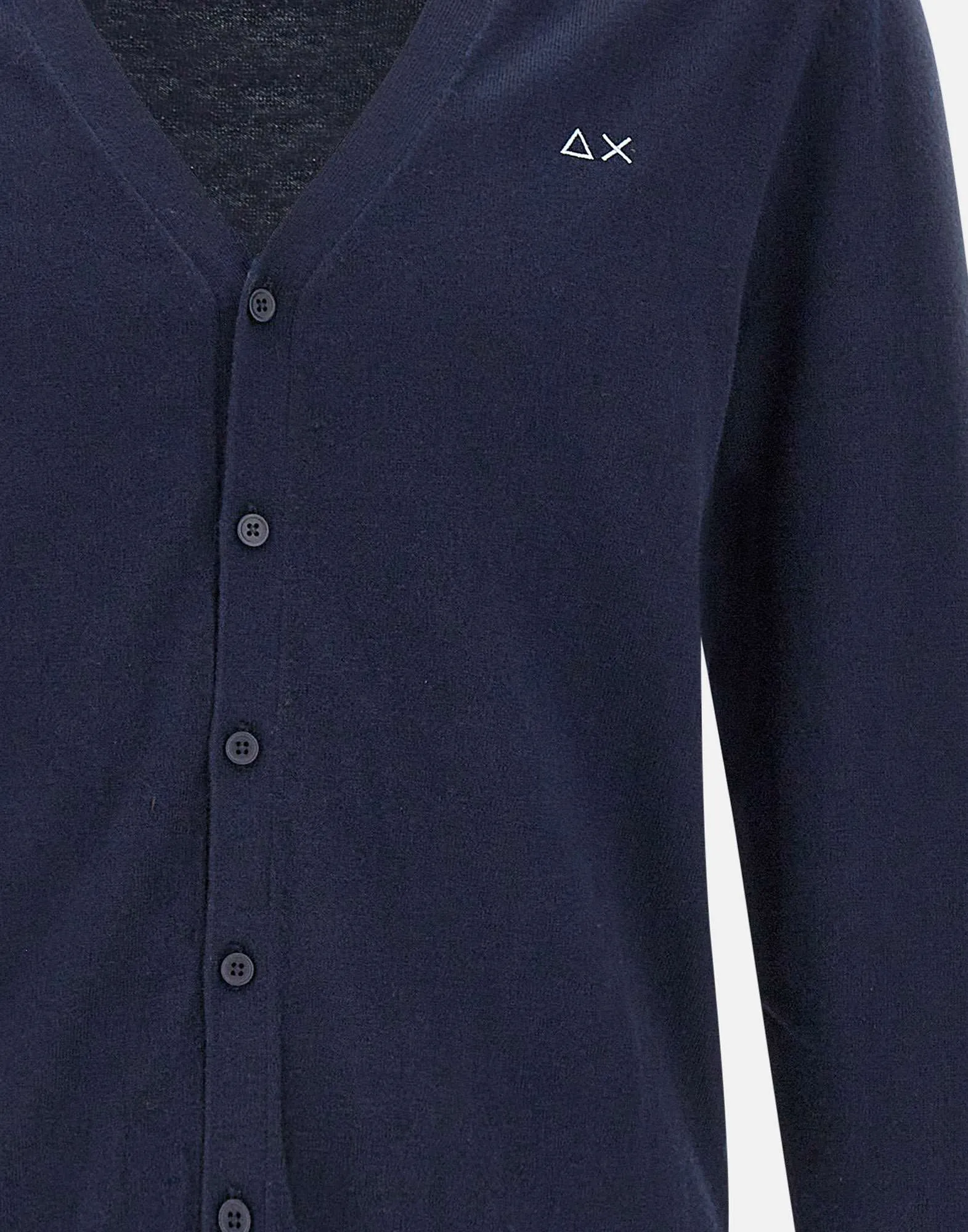 Men's Navy Blue V-Neck Cardigan