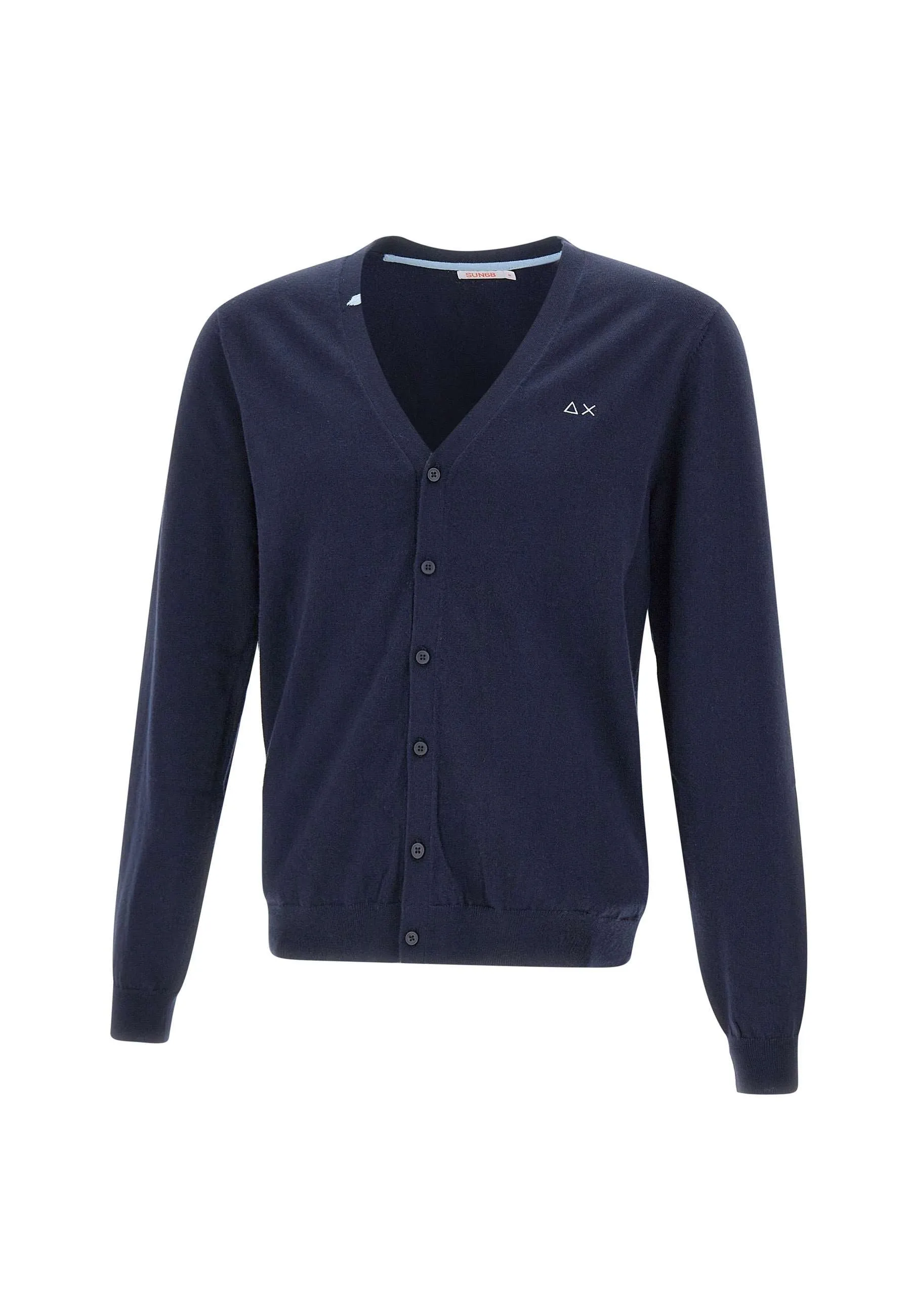 Men's Navy Blue V-Neck Cardigan