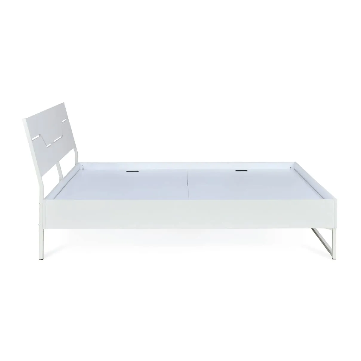 Nilkamal SLEEP Hybrid Wood and Metal Structure Grande Queen Size Bed, Lightweight and Portable (78 X 60, White)