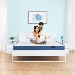 Nilkamal SLEEP Hybrid Wood and Metal Structure Grande Queen Size Bed, Lightweight and Portable (78 X 60, White)