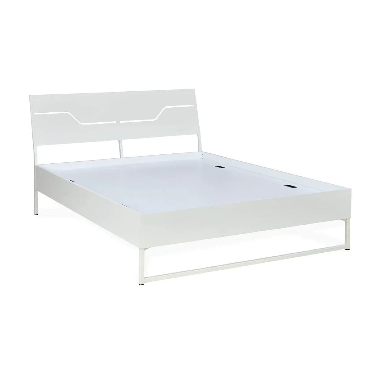 Nilkamal SLEEP Hybrid Wood and Metal Structure Grande Queen Size Bed, Lightweight and Portable (78 X 60, White)