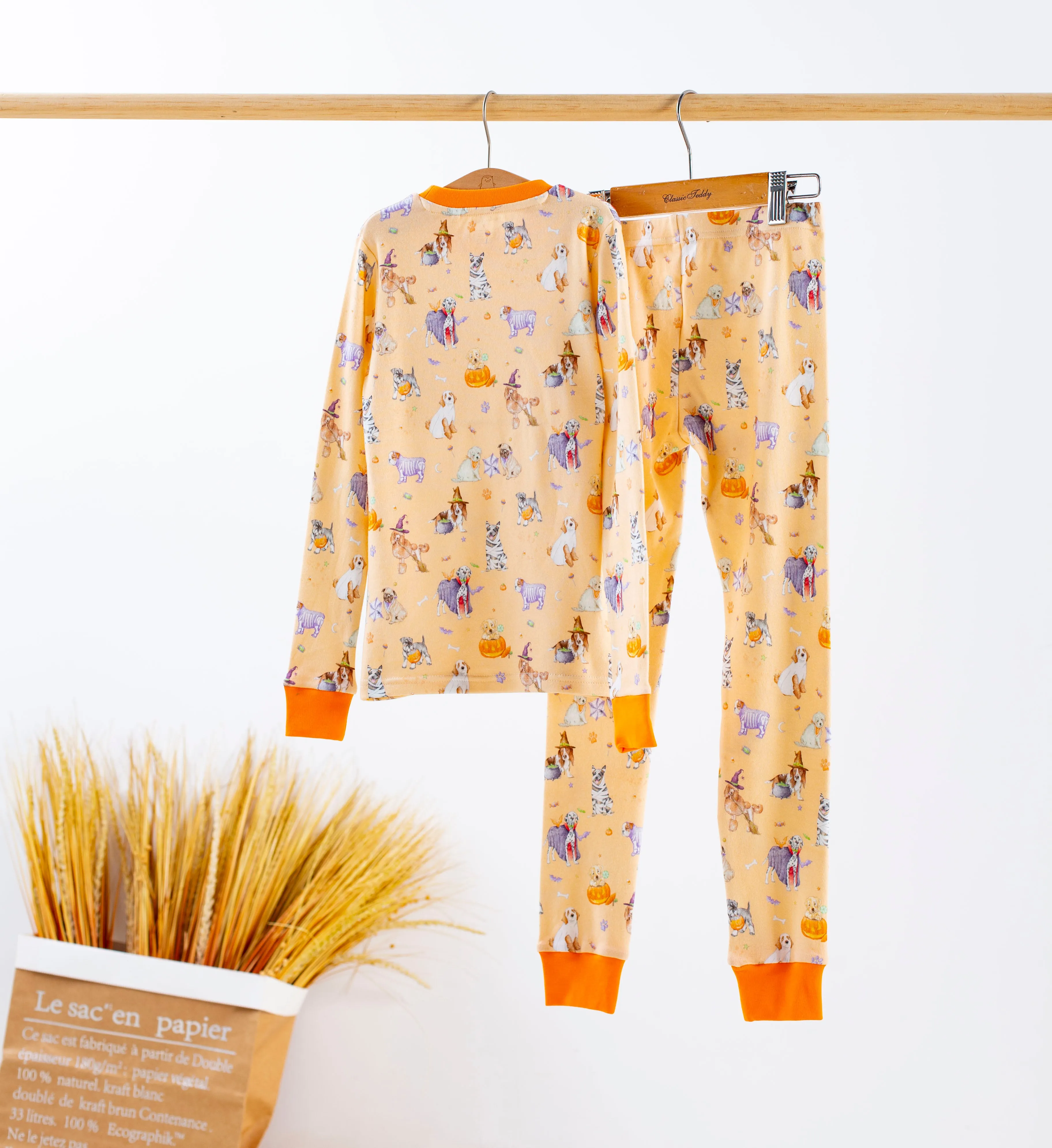 Nola Tawk Long Sleeve Organic Cotton PJ Set - Paws-itively Spooky