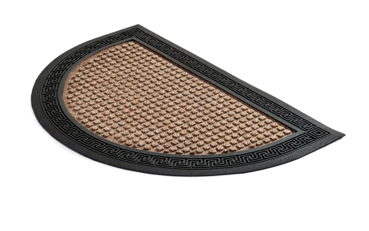 OnlyMat Halfmoon Beige QuickDry Anti Slip and Anti Fade Soft Bath Mat